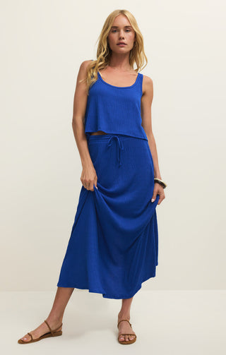 Z Supply Idris Maxi Skirt - Nautical Cobalt Blue