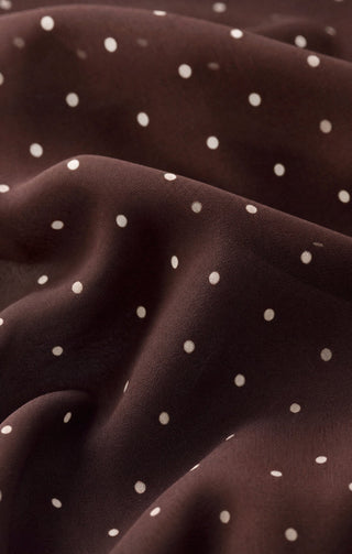 Z Supply Eda Polka Fot Mesh Midi Skirt - Dark Chocolate