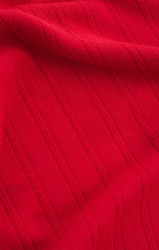 Z Supply Luxe Pointelle Pant - Festive Red