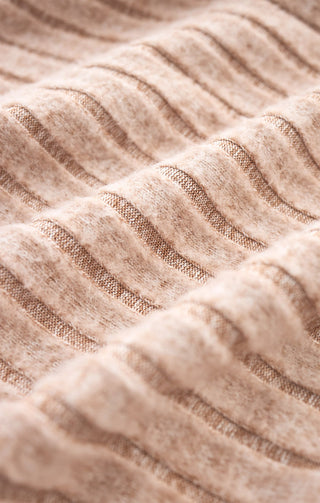 Z Supply Dawn Smocked Silky Rib Pant - Iced Coffee