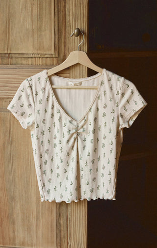 Z Supply Lounge Montana Floral Top - Crystal