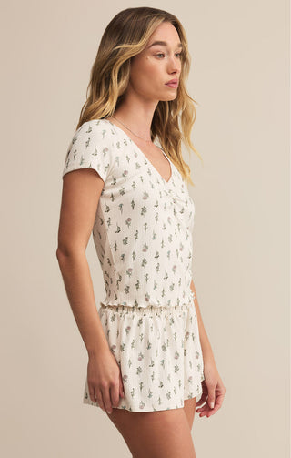 Z Supply Lounge Montana Floral Top - Crystal