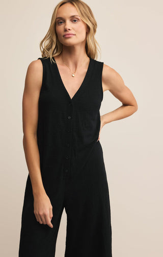 Z Supply Solace Textured Slub Jumpsuit