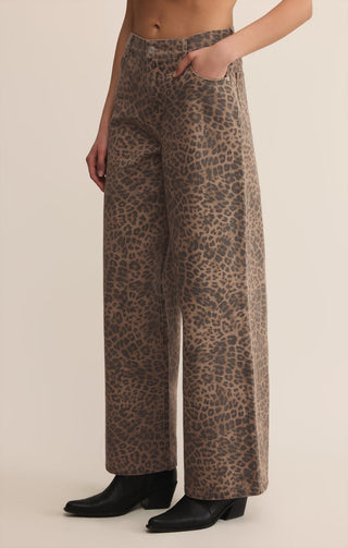 Z Supply Marli Denim Leopard Pant