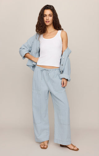 Z Supply Soft Denim Carpenter Pant - Seaboard Stripe
