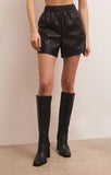 Z Supply Tia Faux Leather Short - Black