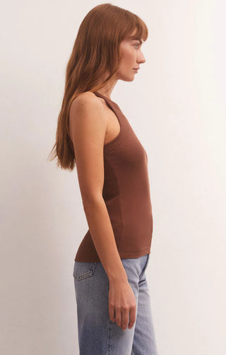 Z Supply Lily Rib Tank - Dark Rosewood