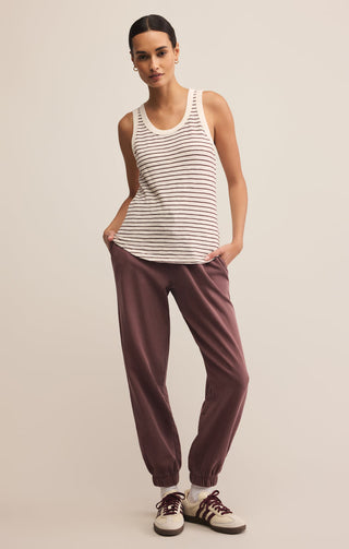 Z Supply The Perfect Striped Tank - Sandalwood