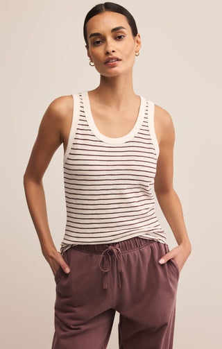 Z Supply The Perfect Striped Tank - Sandalwood