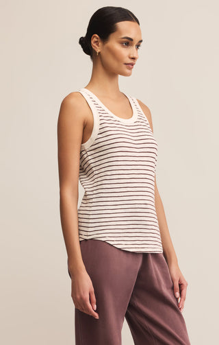 Z Supply The Perfect Striped Tank - Sandalwood