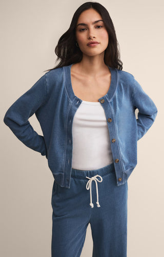 Z Supply Daily Knit Denim Cardigan - Vintage Indigo