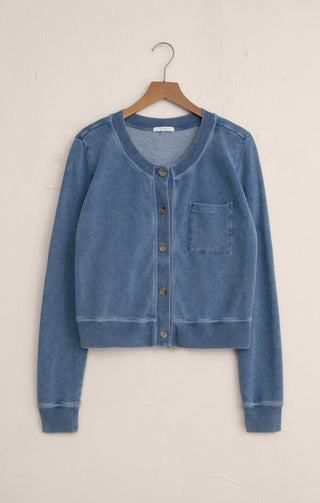 Z Supply Daily Knit Denim Cardigan - Vintage Indigo