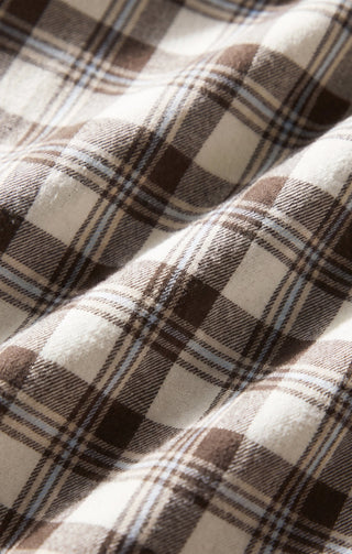 Z Supply River Plaid Button Up - Cocoa Bean
