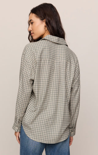 Z Supply Rover Plaid Button Up - Emerald Cove