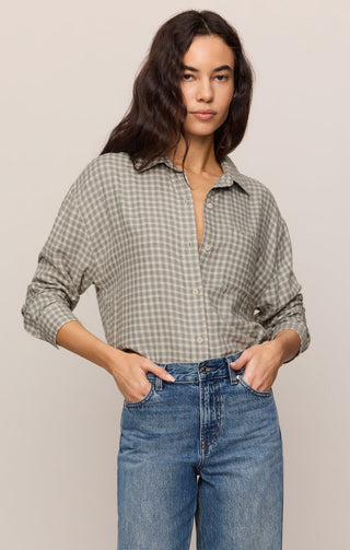 Z Supply Rover Plaid Button Up - Emerald Cove