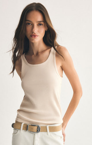 Z Supply Classic Scoop Rib Tank - Crystal