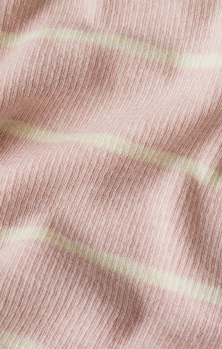 Z Supply Ferris Cropped Striped Henley Top - Washed Pink