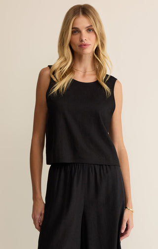 Z Supply Sloane Linen Top - Black