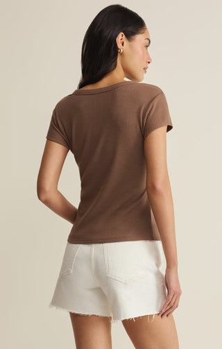Z Supply Leisurely Scoop Neck Tee - Palo Santo