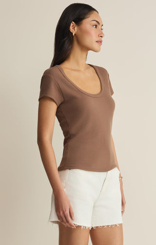 Z Supply Leisurely Scoop Neck Tee - Palo Santo