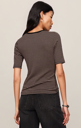 Z Supply Frieda Striped Tee - Wild Mushroom