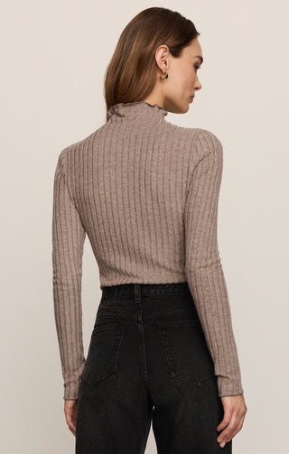 Z Supply Hattie Silky Rib Mock Neck Top