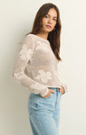 Z Supply Blossom Floral Sweater - Natural