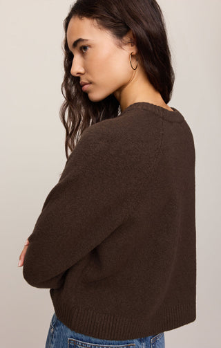 Z Supply Coming Up Cozy Sweater - Dark Chocolate