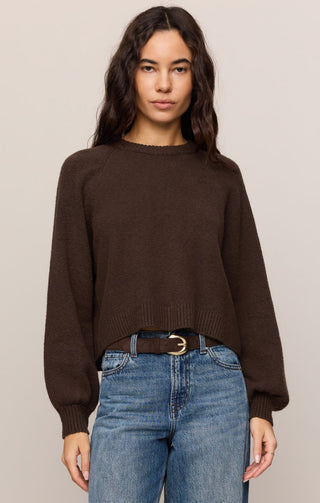 Z Supply Coming Up Cozy Sweater - Dark Chocolate