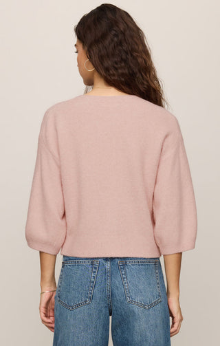 Z Supply Valor Short Sleeve Cardigan - Soft Blush
