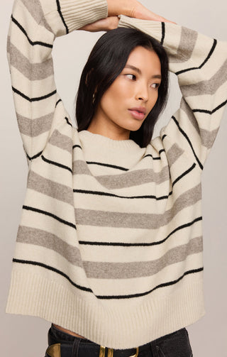 Z Supply Cirrus Stripe Sweater - Chalk
