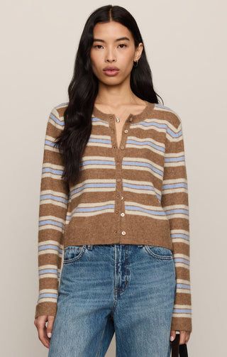 Z Supply Medina Cozy Stripe Cardigan - Golden Caramel