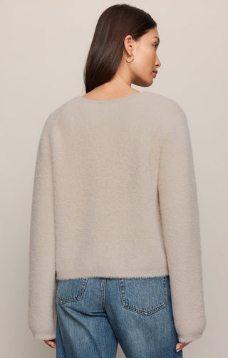 Z Supply Winterglow Fluffy Cardigan - Frosted Pearl