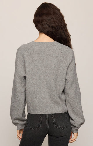 Z Supply Westmont Henley Sweater - Classic Heather Grey