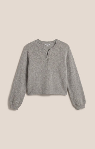 Z Supply Westmont Henley Sweater - Classic Heather Grey
