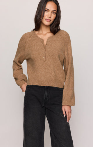 Z Supply Westmont Henley Sweater - Golden Caramel