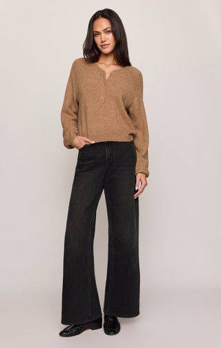 Z Supply Westmont Henley Sweater - Golden Caramel