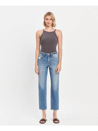 Vervet High Rise Tapered Straight Jeans