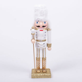 White/Gold 10" Nutcracker