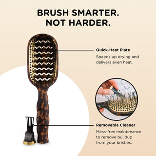 Teleties Vented Hair Brush - Tortoise