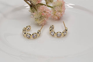 Dainty CZ Hoop Earrings