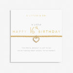 A Little 'Happy 16th Birthday' Bracelet in Gold-Tone Plating