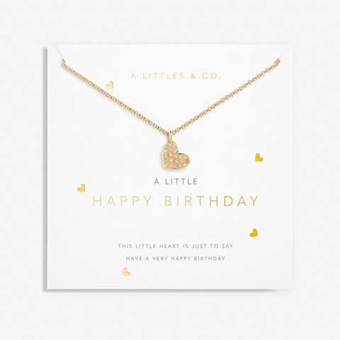 A Little 'Happy Birthday' Necklace in Gold-Tone Plating