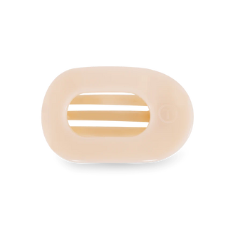 Teleties Almond Beige Small Flat Round Clip