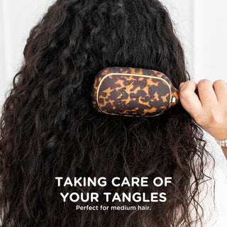 Teleties Detangler Hair Brush for Medium Hair - Tortoise