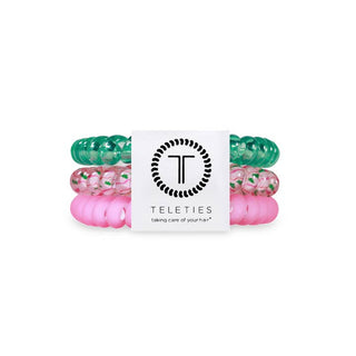 Teleties Spiral Hair Coils | Small | Merry Pinkmas Hair Ties