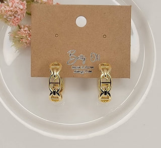 Small Gold Chain Hoops
