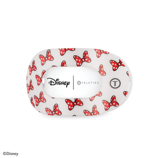 Teleties x Disney Flat Round Hair Clip | Medium | Minnie Mouse Loves Her Bows!