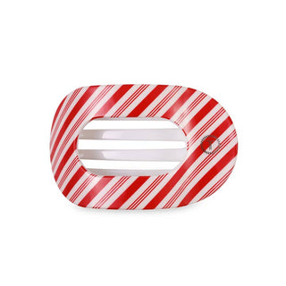 Flat Round Hair Clip | Medium | Candy Cane Crush