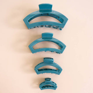 Teleties Teal With It Open Large Hair Clip